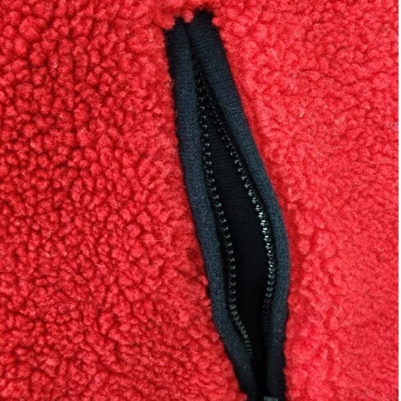 Copper Key Red Black Holiday Vest Embellished Pointsettas Womens Large - Picture 9 of 12